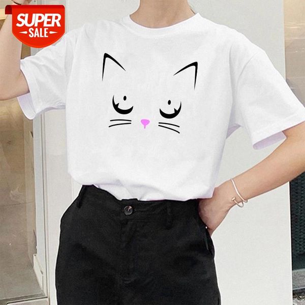 cat face print funny women's t-shirts short sleeve summer casual cut tees for women clothes korean style femme t-shirts #wl5i, White
cat face print funny women's t-shirts short sleeve summer casual cut tees for women clothes korean style femme t-shirts #wl5i, White