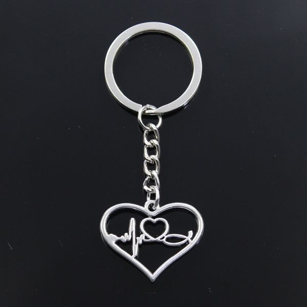 fashion keychain 25x31mm heart ecg heartbeat love silver color pendants diy men jewelry car key chain ring holder souvenir gift
fashion keychain 25x31mm heart ecg heartbeat love silver color pendants diy men jewelry car key chain ring holder souvenir gift