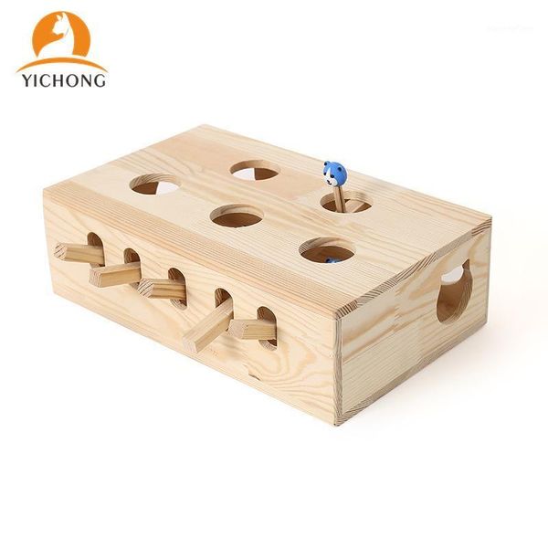 yichong cat hunt toy indoor interactive pet hit the ground mouse plaything solid wood 3/5-holed mouse seat scratch cat toy yc2681
yichong cat hunt toy indoor interactive pet hit the ground mouse plaything solid wood 3/5-holed mouse seat scratch cat toy yc2681
