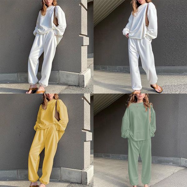 casual solid 2 pieces set women batwing long sleeve pullover sweatshirt elastic waist full length straight pants set lady, Gray
casual solid 2 pieces set women batwing long sleeve pullover sweatshirt elastic waist full length straight pants set lady, Gray