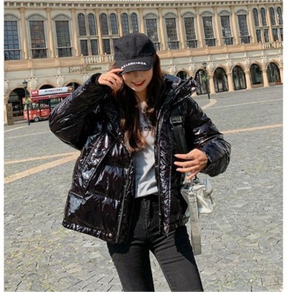 down women glossy jacket fashion long sleeve casual hooded coats winter designer female zipper thick solid color keep warm short outerwear, Black;brown
down women glossy jacket fashion long sleeve casual hooded coats winter designer female zipper thick solid color keep warm short outerwear, Black;brown