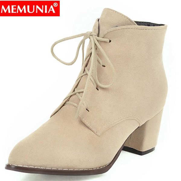 boots memunia fashion autumn winter women round toe flock thick high heels ankle lace up ladies prom 2021, Black
boots memunia fashion autumn winter women round toe flock thick high heels ankle lace up ladies prom 2021, Black