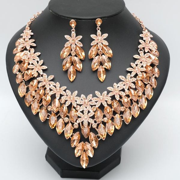 luxury statement chunky bib necklaces earrings rose gold color wedding costume jewelry sets accessories for women gifts, Silver
luxury statement chunky bib necklaces earrings rose gold color wedding costume jewelry sets accessories for women gifts, Silver