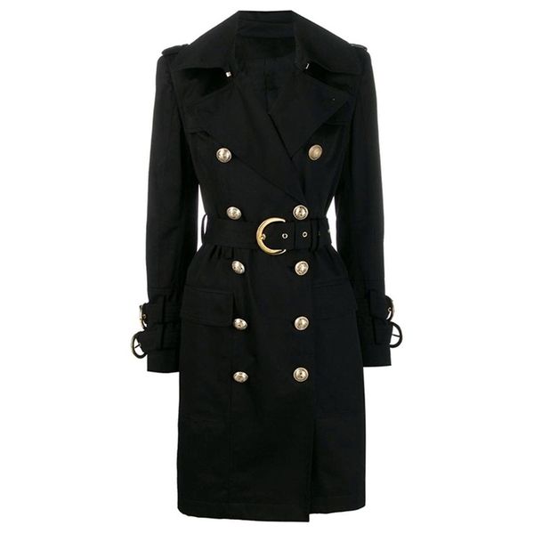 high street fall winter designer trench women's double breasted lion buttons belted trench overcoat 201031, Tan;black
high street fall winter designer trench women's double breasted lion buttons belted trench overcoat 201031, Tan;black
