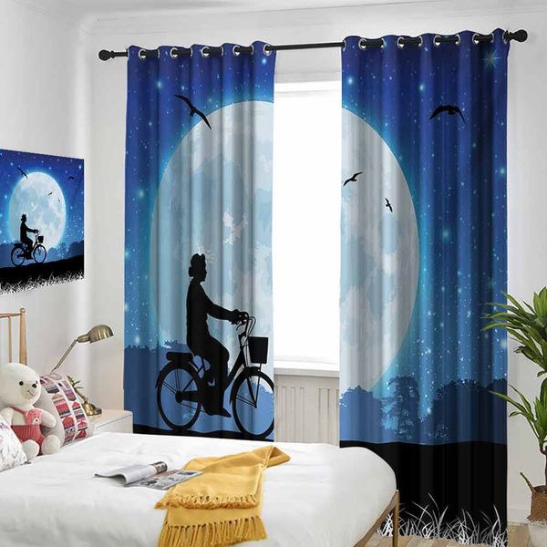 thermal insulated room darkening window shade landscape drawing style with silhouette of a person riding a bicycle into night curtain
thermal insulated room darkening window shade landscape drawing style with silhouette of a person riding a bicycle into night curtain