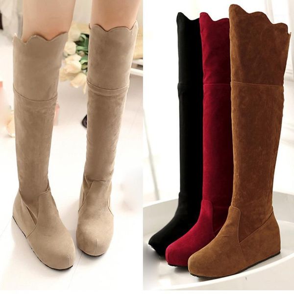 winter womens wedges shoes keep warm comfortable fold over the knee snow boots1, Black
winter womens wedges shoes keep warm comfortable fold over the knee snow boots1, Black