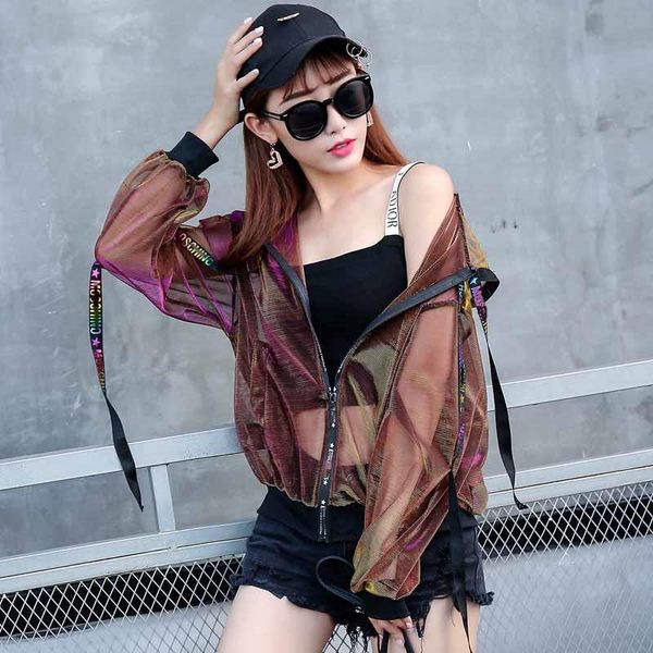 sun protection clothing women 2020 summer coat female's perspective jacket loose outwear woman plus size hooded short coats, Black;brown
sun protection clothing women 2020 summer coat female's perspective jacket loose outwear woman plus size hooded short coats, Black;brown