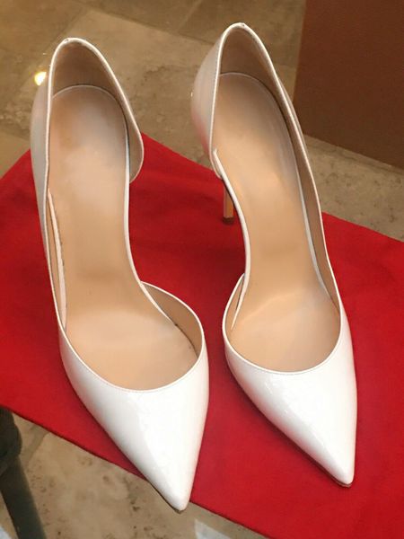 fashionable fret white leather bombs patent toenail pointed stiletto women's high heels t6cv, Black
fashionable fret white leather bombs patent toenail pointed stiletto women's high heels t6cv, Black