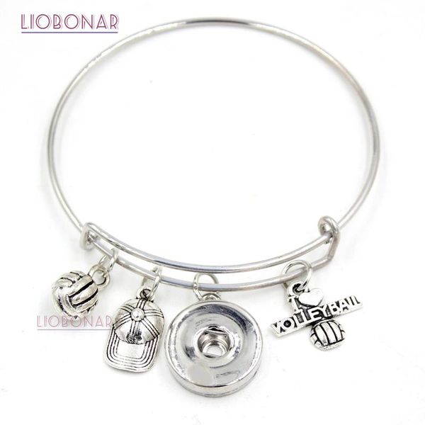 charm bracelets 10pcs/lot wholesale sport volleyball bangle i love gift adjustable expandable snap jewelry, Golden;silver
charm bracelets 10pcs/lot wholesale sport volleyball bangle i love gift adjustable expandable snap jewelry, Golden;silver