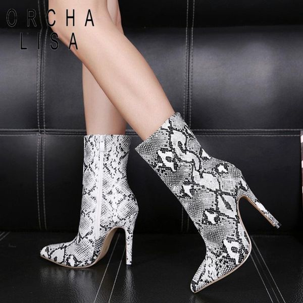 orcha lisa women's ankle boots high heel ladies thin heels boots snake pu party wedding shoes women botas feminino, Black
orcha lisa women's ankle boots high heel ladies thin heels boots snake pu party wedding shoes women botas feminino, Black