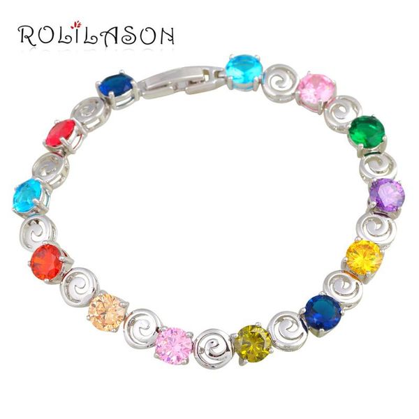 charm bracelets rolilason sell color zircon for women silver pretty wedding fashion jewelry tb1077, Golden;silver
charm bracelets rolilason sell color zircon for women silver pretty wedding fashion jewelry tb1077, Golden;silver