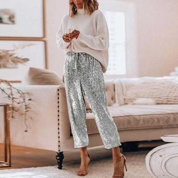 2020 fashion lady pants new style new high waisted sequin cloth pants style foot tape trousers, Black;white
2020 fashion lady pants new style new high waisted sequin cloth pants style foot tape trousers, Black;white