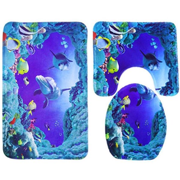 wholesale- 3 pcs/ set bathroom non-slip blue ocean style pedestal rug + lid toilet cover + bath mat happy gifts high qua qylsck bwkf 
wholesale- 3 pcs/ set bathroom non-slip blue ocean style pedestal rug + lid toilet cover + bath mat happy gifts high qua qylsck bwkf
