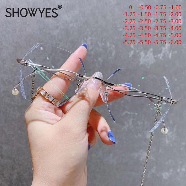 sunglasses oversized anti blue light filter rimless glasses myopia women eyeglasses rose gold chain with rhinestone fashion girl eyewear, White;black
sunglasses oversized anti blue light filter rimless glasses myopia women eyeglasses rose gold chain with rhinestone fashion girl eyewear, White;black