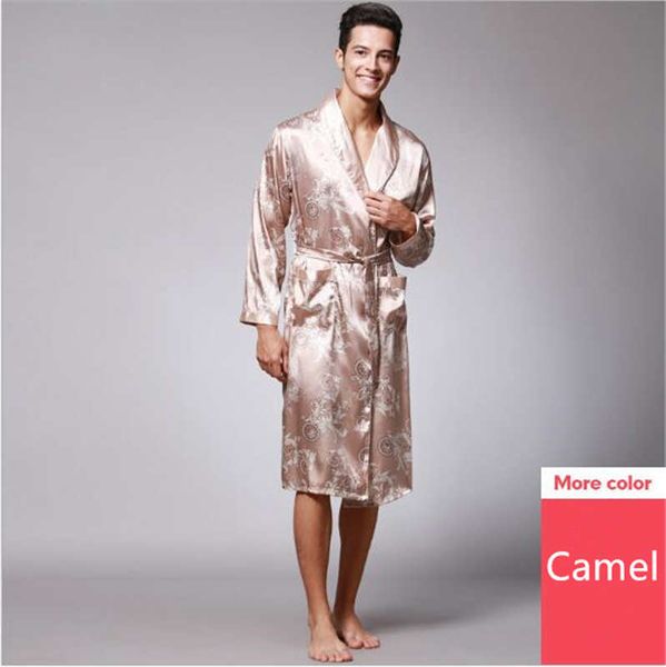 silk long sleeve men's long windbreaker nightgown bathrobe home out two ways fashion animal print, Tan;black
silk long sleeve men's long windbreaker nightgown bathrobe home out two ways fashion animal print, Tan;black