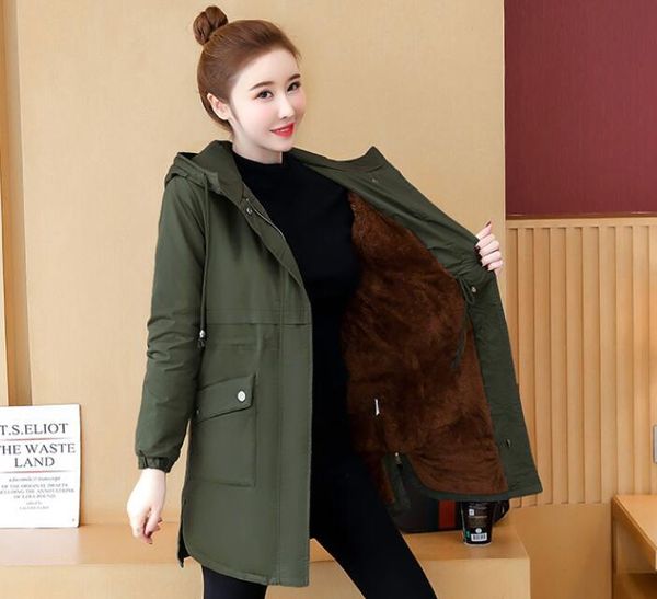 fashion women's cotton coat mid-long winter casual jacket loose plus velvet drawstring zipper hooded warm overcoat parkas k1035, Black
fashion women's cotton coat mid-long winter casual jacket loose plus velvet drawstring zipper hooded warm overcoat parkas k1035, Black
