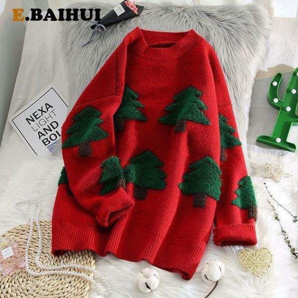e-baihui mock neck sweater 2020 winter autumn christmas tree pattern woman sweaters pullovers casual knitted loose jumpers1, White;black
e-baihui mock neck sweater 2020 winter autumn christmas tree pattern woman sweaters pullovers casual knitted loose jumpers1, White;black