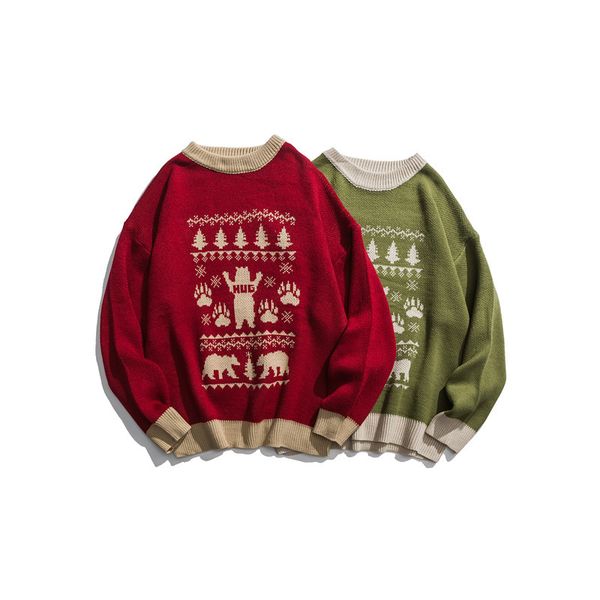 2021 fall and winter wild retro bear male sweater new hong kong style oversize nf1k, White;black
2021 fall and winter wild retro bear male sweater new hong kong style oversize nf1k, White;black