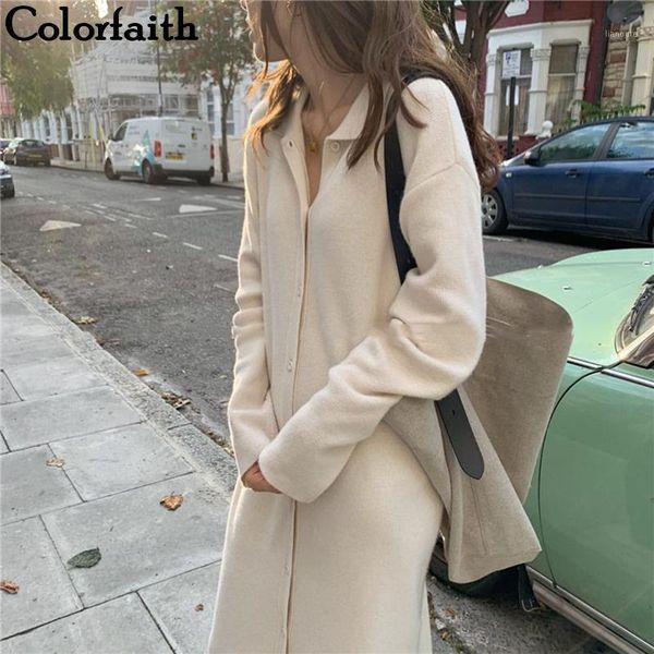 colorfaith new 2019 autumn winter women dresses single breasted knitting straight minimalist fashion elegant midi dress dr92201, Black;gray
colorfaith new 2019 autumn winter women dresses single breasted knitting straight minimalist fashion elegant midi dress dr92201, Black;gray