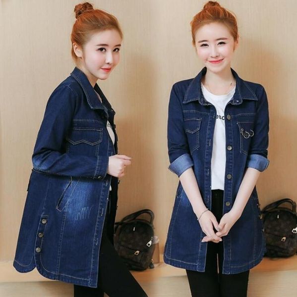 women's jackets #3308 2021 spring autumn slim women jeans jacket long windbreaker coat patch designs outerwear fashion side buttons str, Black;brown
women's jackets #3308 2021 spring autumn slim women jeans jacket long windbreaker coat patch designs outerwear fashion side buttons str, Black;brown