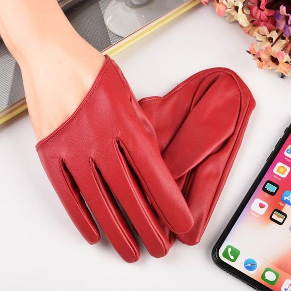 five fingers gloves women fashion pu leather half palm full finger lady stage show party nightclub pure black short mittens, Blue;gray
five fingers gloves women fashion pu leather half palm full finger lady stage show party nightclub pure black short mittens, Blue;gray