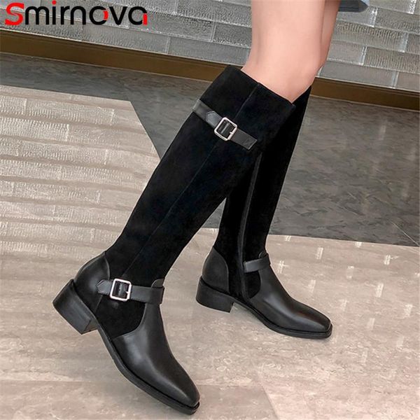 boots smirnova big size 34-42 genuine leather women zip knee high square toe med heels autumn winter riding, Black
boots smirnova big size 34-42 genuine leather women zip knee high square toe med heels autumn winter riding, Black
