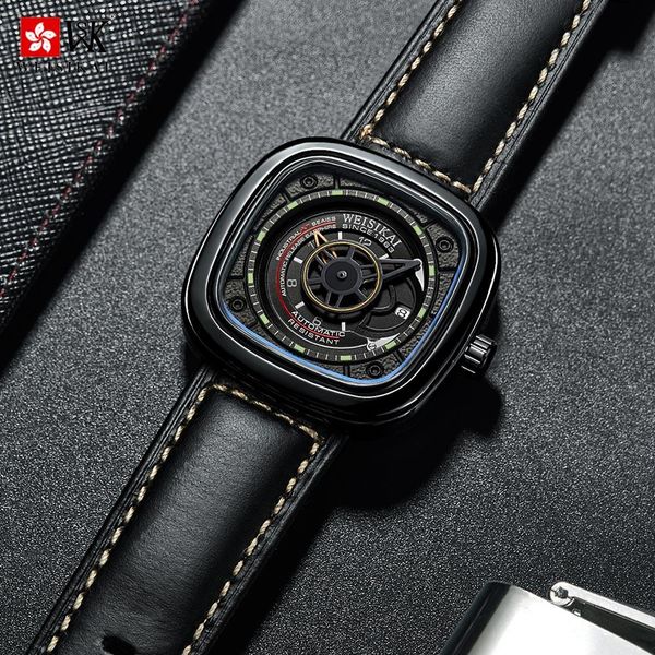 weisikai горячая распродажа моды роскошные квадратные мужские часы matic matical mechanical tourbillon часы скелет большой циферблат водонеп, Silver
weisikai горячая распродажа моды роскошные квадратные мужские часы matic matical mechanical tourbillon часы скелет большой циферблат водонеп, Silver