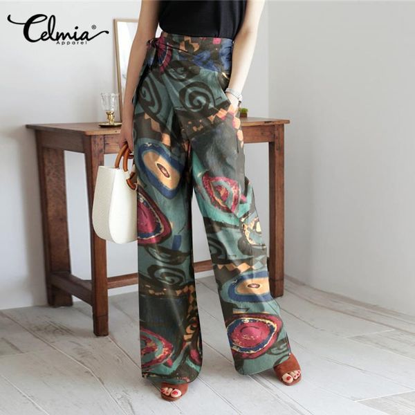 trousers celmia women office vintage print pant fashion high waist casual wide leg pants casual loose long pant oversized 7, Black;white
trousers celmia women office vintage print pant fashion high waist casual wide leg pants casual loose long pant oversized 7, Black;white