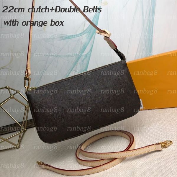 women's handbags small clutch bag double belts genuine leather women cross body shoulder bags pouch with orange box 22cm
women's handbags small clutch bag double belts genuine leather women cross body shoulder bags pouch with orange box 22cm