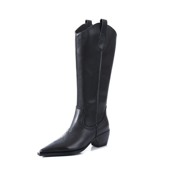 2021 quality new genuine leather western winter warm women knee high boots dancing shoes woman ov0r, Black
2021 quality new genuine leather western winter warm women knee high boots dancing shoes woman ov0r, Black