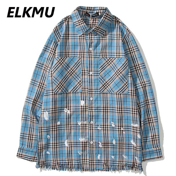 elkmu harajuku blue plaid stripe shirt streetwear fashion long sleeve shirts jacket 2021 spring summer loose male he567 c1212, White;black
elkmu harajuku blue plaid stripe shirt streetwear fashion long sleeve shirts jacket 2021 spring summer loose male he567 c1212, White;black