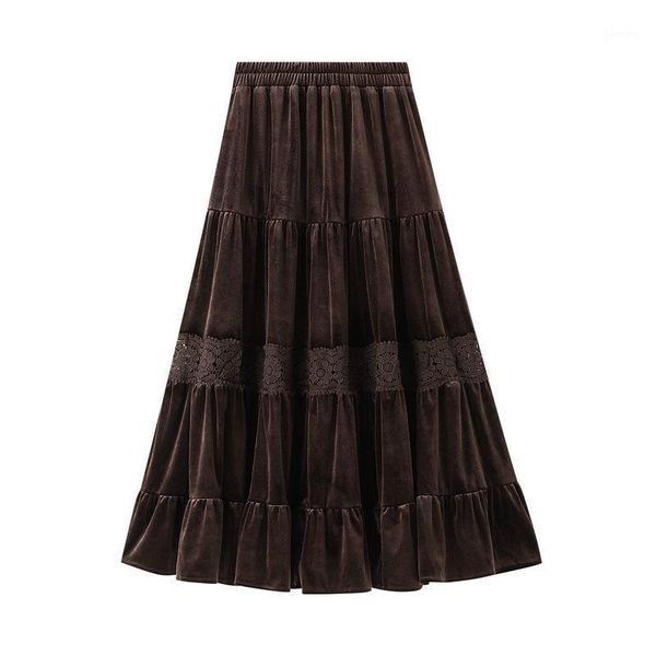winter thick velet lace patchwork long boho skirts cakee metallic pleuche a-line calf long skirts1, Black
winter thick velet lace patchwork long boho skirts cakee metallic pleuche a-line calf long skirts1, Black