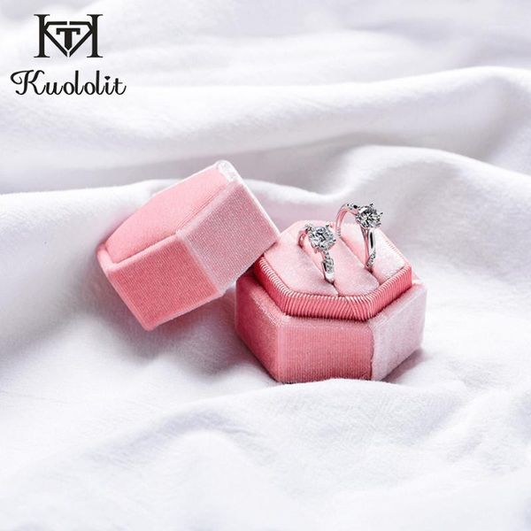 kuololit 2pcs/lot hexagon double ring pink velvet ring box for women handmade 2 jewelry boxes for wedding engagement bridal1, Pink;blue
kuololit 2pcs/lot hexagon double ring pink velvet ring box for women handmade 2 jewelry boxes for wedding engagement bridal1, Pink;blue