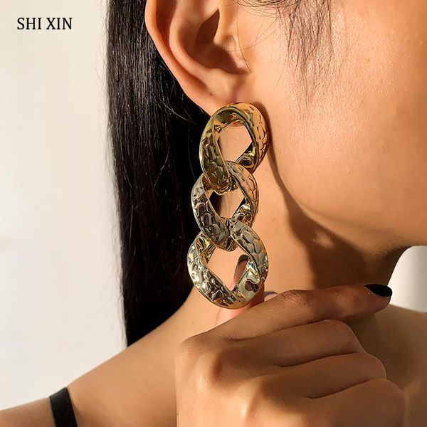 dangle & chandelier shixin exaggerated thick snake texture chain earrings statement large drop handing fashion long hiphop jewelry, Silver
dangle & chandelier shixin exaggerated thick snake texture chain earrings statement large drop handing fashion long hiphop jewelry, Silver