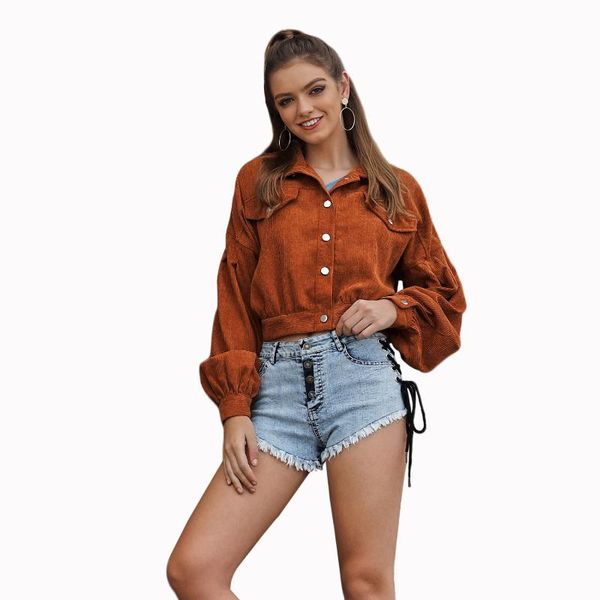 2021 all-match european and american women's retro fashion casual slim cardigan all-match jacket women autumn and winter, Black;brown
2021 all-match european and american women's retro fashion casual slim cardigan all-match jacket women autumn and winter, Black;brown