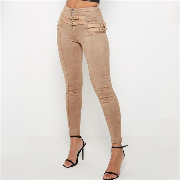 women 2019 high waist pants skinny belt buckle solid button pencil pants suede gothic leggins fashion streewear 926, Black;white
women 2019 high waist pants skinny belt buckle solid button pencil pants suede gothic leggins fashion streewear 926, Black;white