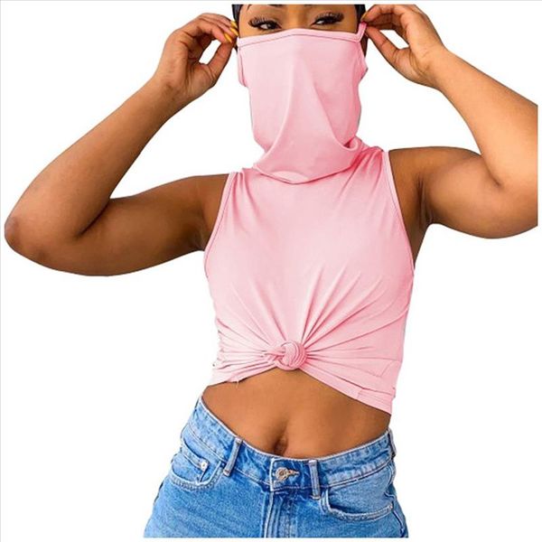 women plus size crop casual solid color sleeveless high neck vest with mascarilla t shirt tshirt cropladies blouse, White
women plus size crop casual solid color sleeveless high neck vest with mascarilla t shirt tshirt cropladies blouse, White