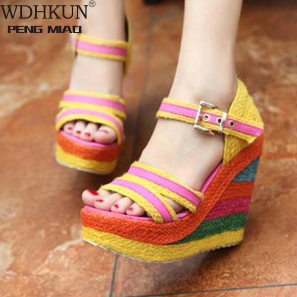 wdhkun 2021 trendy brand new ladies cane sandals colorful high platform sandals women 2021 summer high wedges shoes woman, Black
wdhkun 2021 trendy brand new ladies cane sandals colorful high platform sandals women 2021 summer high wedges shoes woman, Black