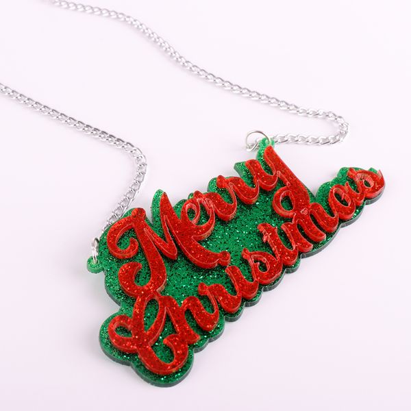 acrylic glitter merry christmas letter pendant necklace for women man chain girls kids trendy jewelry cute accessories, Silver
acrylic glitter merry christmas letter pendant necklace for women man chain girls kids trendy jewelry cute accessories, Silver
