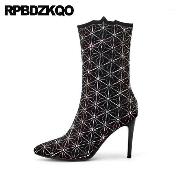 boots bling brand women winter genuine leather high heel stiletto big size black shoes rhinestone pointed toe 10 diamond sparkly1
boots bling brand women winter genuine leather high heel stiletto big size black shoes rhinestone pointed toe 10 diamond sparkly1