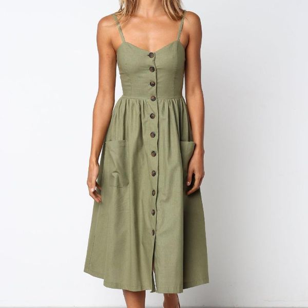 casual dresses dossni summer dress with pocket spaghetti strap off shoulder women midi single breasted backless, Black;gray
casual dresses dossni summer dress with pocket spaghetti strap off shoulder women midi single breasted backless, Black;gray
