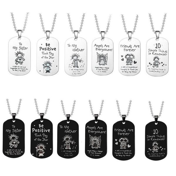 black stainless steel dog tag pendant necklace chains personalize engravable gift to kid family friends jewelry 2020, Silver
black stainless steel dog tag pendant necklace chains personalize engravable gift to kid family friends jewelry 2020, Silver