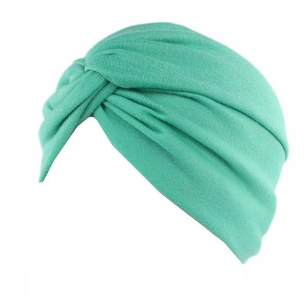 beanie/skull caps womens solid color plain twist pleated hair turban cap head wrap chemo beanie t8nb, Blue;gray