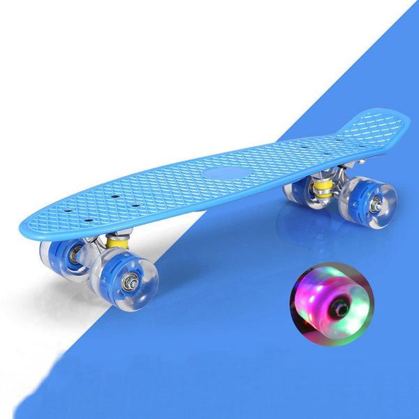 22in four wheel skateboard small fish board single rocker flash wheel pp plastic road brushing skateboard scooter
22in four wheel skateboard small fish board single rocker flash wheel pp plastic road brushing skateboard scooter