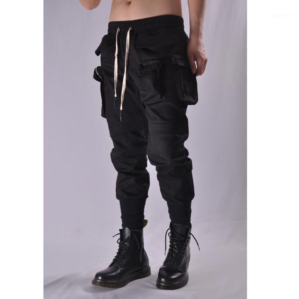 2021 new men's fashion multi pocket overalls men's slim fit small feet harem pants trend casual pants1, Black
2021 new men's fashion multi pocket overalls men's slim fit small feet harem pants trend casual pants1, Black