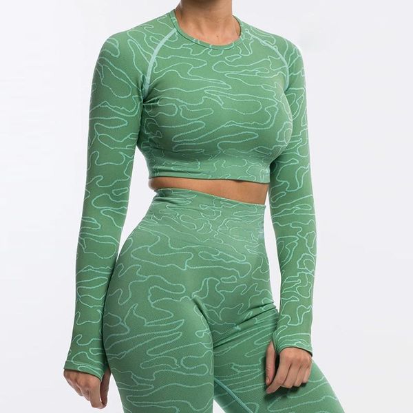 seamless yoga set women workout clothes 2 pcs gym sets sportswear high waist fitness leggings+crop long sleeve sports suit, White;red 
seamless yoga set women workout clothes 2 pcs gym sets sportswear high waist fitness leggings+crop long sleeve sports suit, White;red