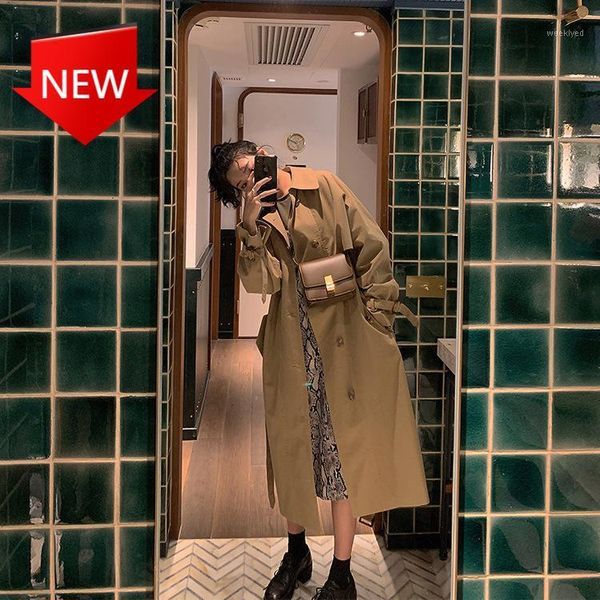 korean students loose over-the-knee khaki popular coat coat tide windbreaker women's long 2021 autumn new1, Tan;black
korean students loose over-the-knee khaki popular coat coat tide windbreaker women's long 2021 autumn new1, Tan;black