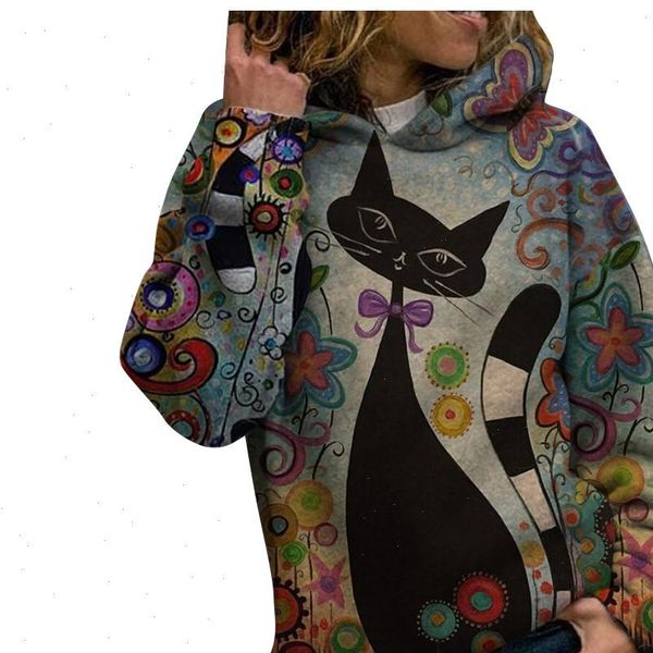 40 fashion women hoodies cute cat animal printing long sleeves pullover sweatshirt autumn elegant daily casual warm basic, Black
40 fashion women hoodies cute cat animal printing long sleeves pullover sweatshirt autumn elegant daily casual warm basic, Black