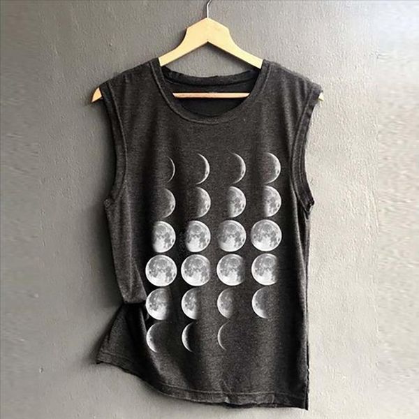 womens moon print vest casual loose sleeveless tank camisole sport pullover tunic clothing summer beach, White
womens moon print vest casual loose sleeveless tank camisole sport pullover tunic clothing summer beach, White
