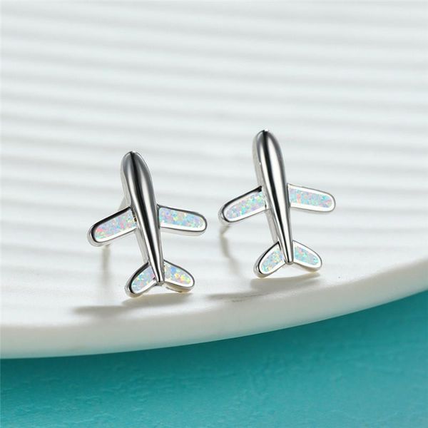 stud trendy female white blue opal earrings rose gold silver color wedding earring cute aircraft small for women, Golden;silver
stud trendy female white blue opal earrings rose gold silver color wedding earring cute aircraft small for women, Golden;silver